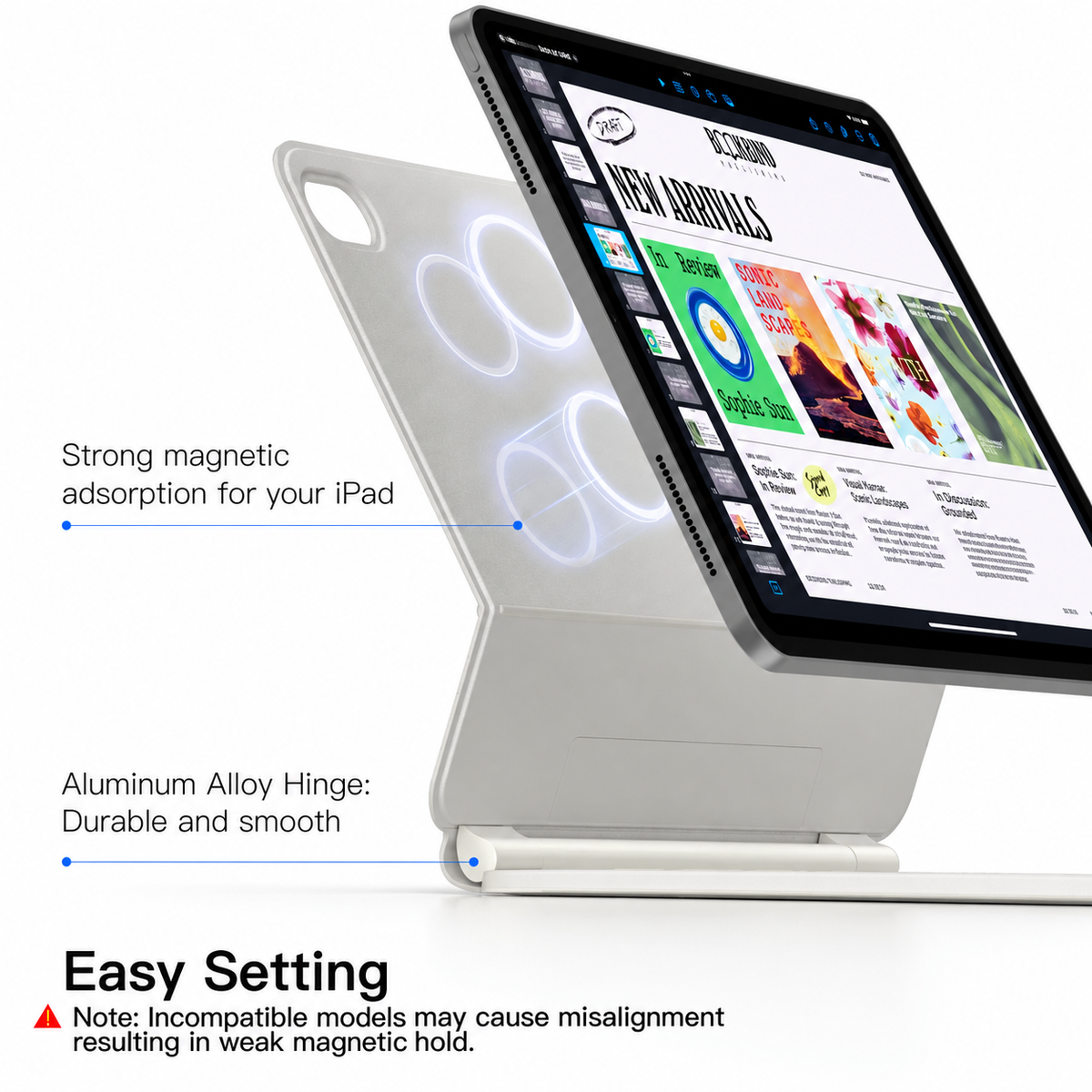 AceMagic— Keyboard Case for iPad 11th (A16, 2025), iPad 10th, White