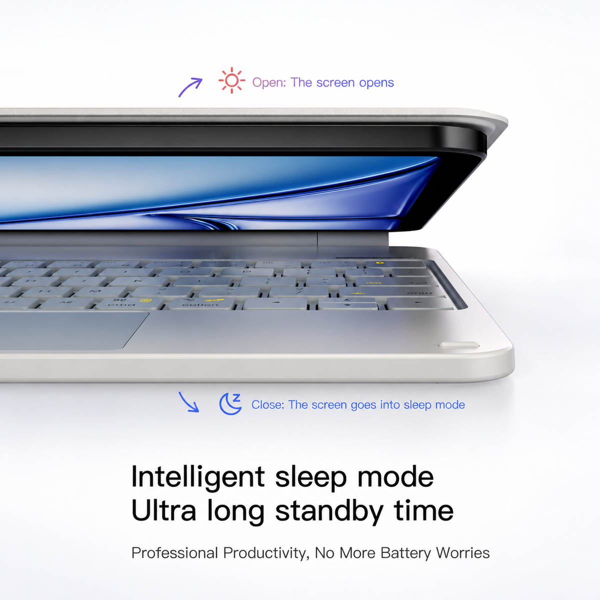 AceMagic— Keyboard Case for iPad 11th (A16, 2025), iPad 10th, White