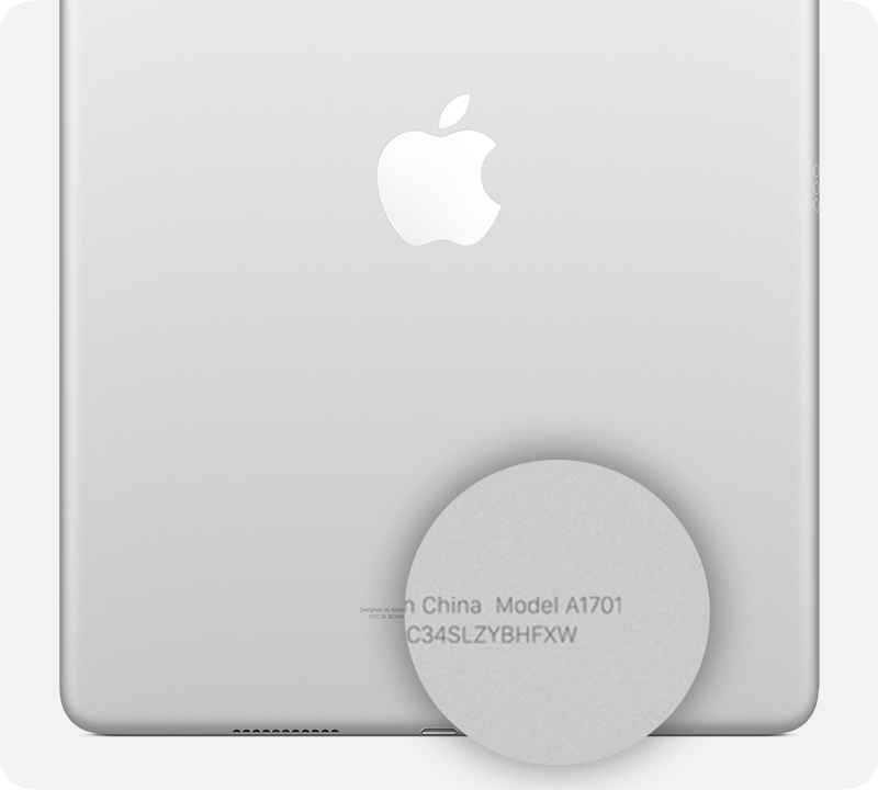Find your device model number